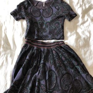 Free people two piece skirt/top set - XS